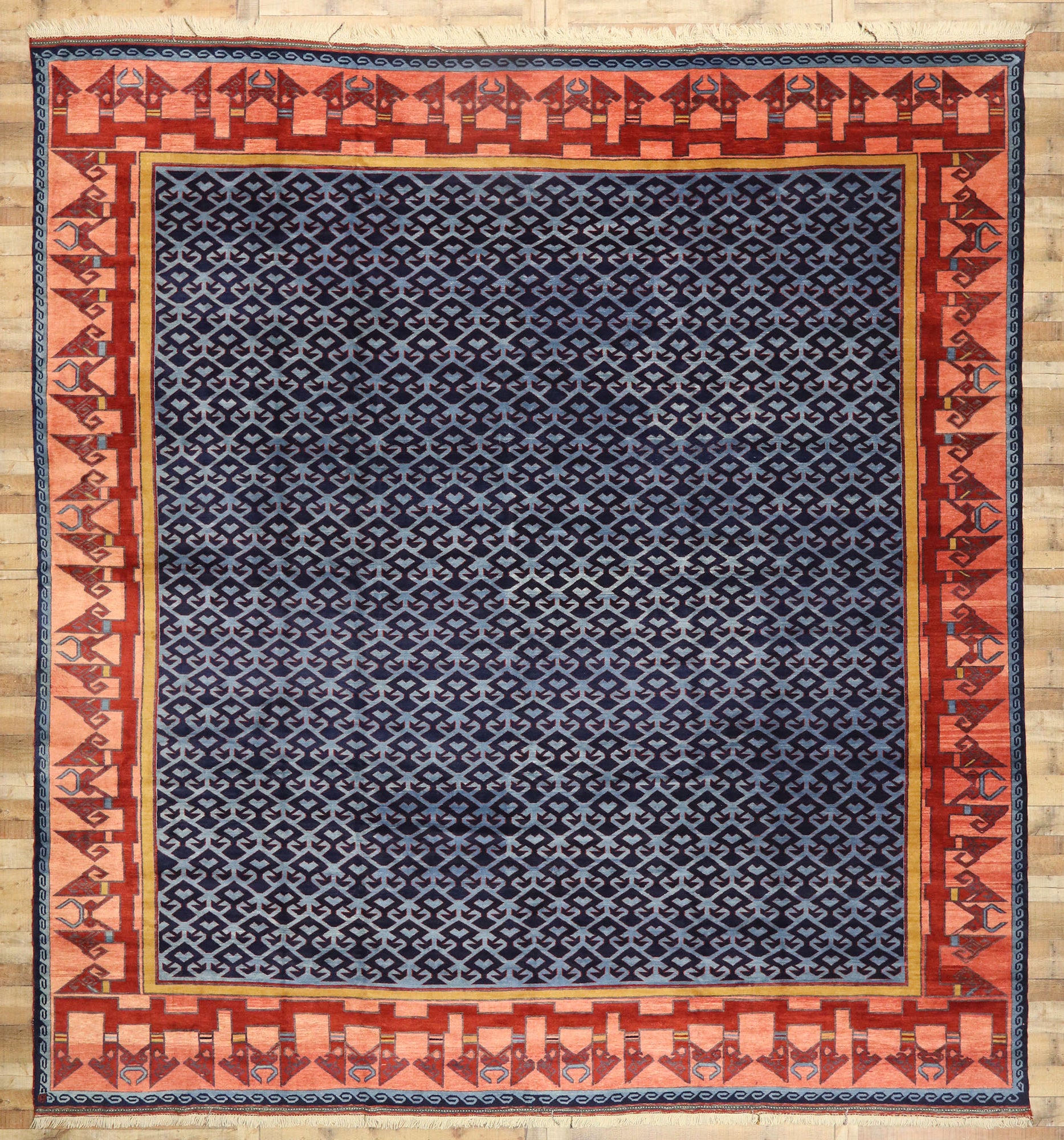 14 x 15 Vintage Turkish Oushak Rug 77124