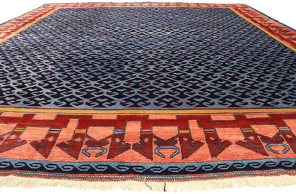 14 x 15 Vintage Turkish Oushak Rug 77124