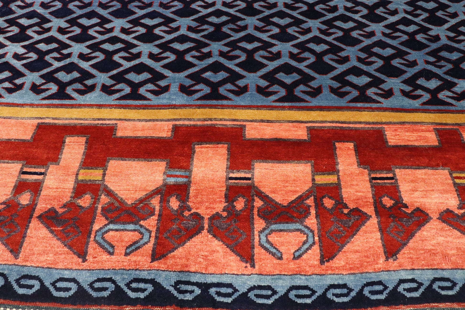 14 x 15 Vintage Turkish Oushak Rug 77124