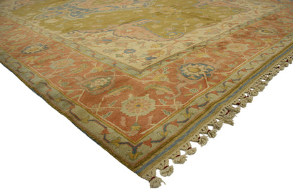9 x 13 Vintage Turkish Oushak Rug 77127