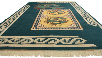 8 x 12 Vintage Oushak Rug 77128