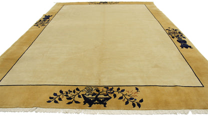 7 x 10 Vintage Chinese Art Deco Style Rug 77131