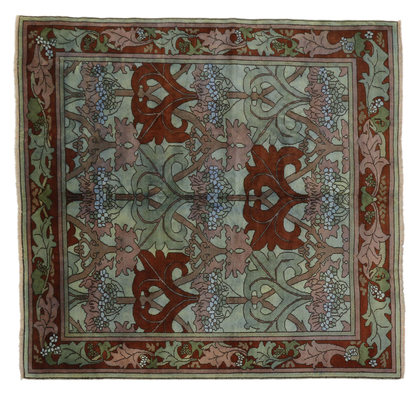 7 x 7 Vintage Turkish Oushak Rug 77135