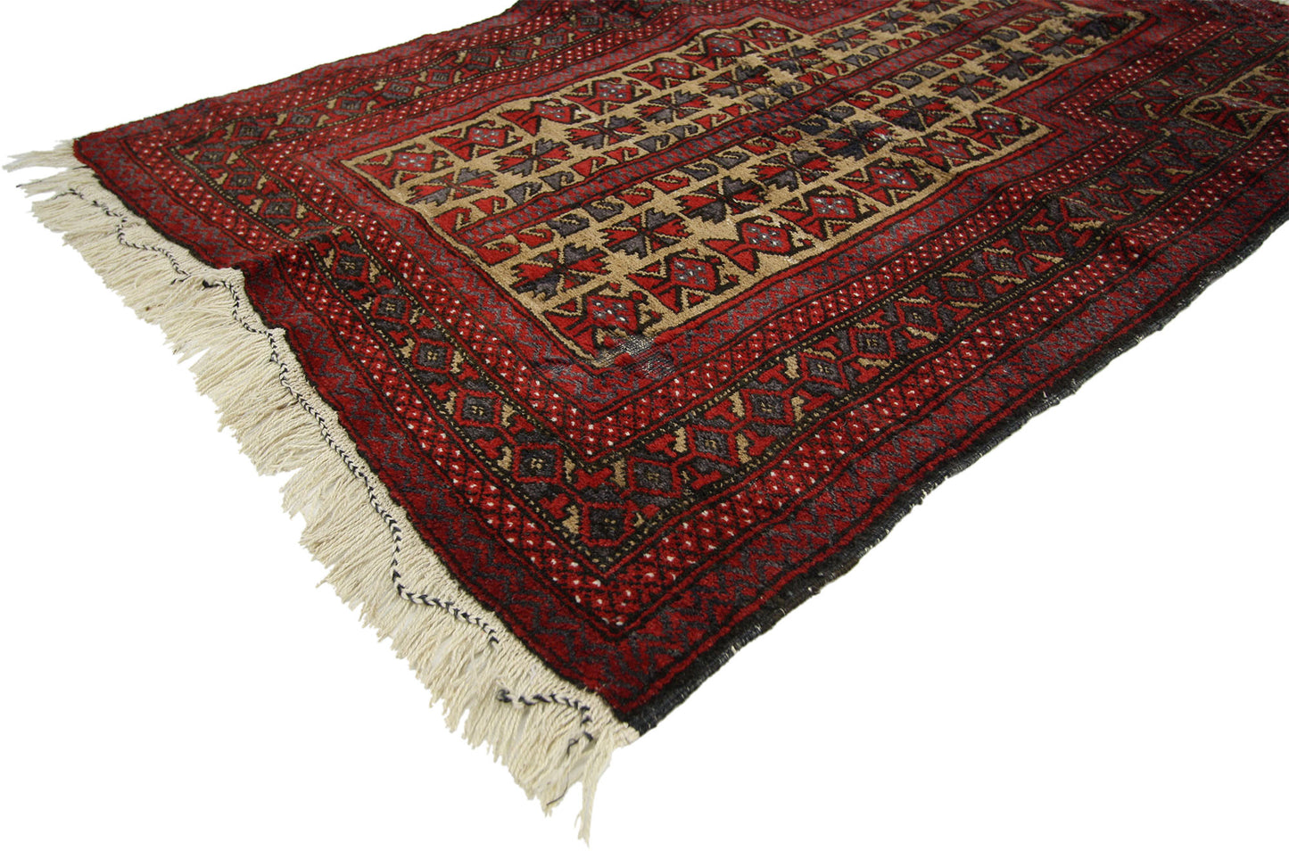 3 x 4 Vintage Turkish Turkoman Rug 77144