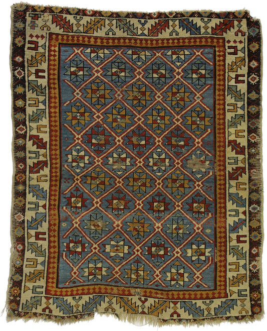 3 x 4 Antique Caucasian Shirvan Rug 77146