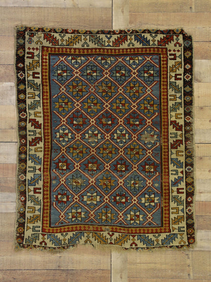3 x 4 Antique Caucasian Shirvan Rug 77146