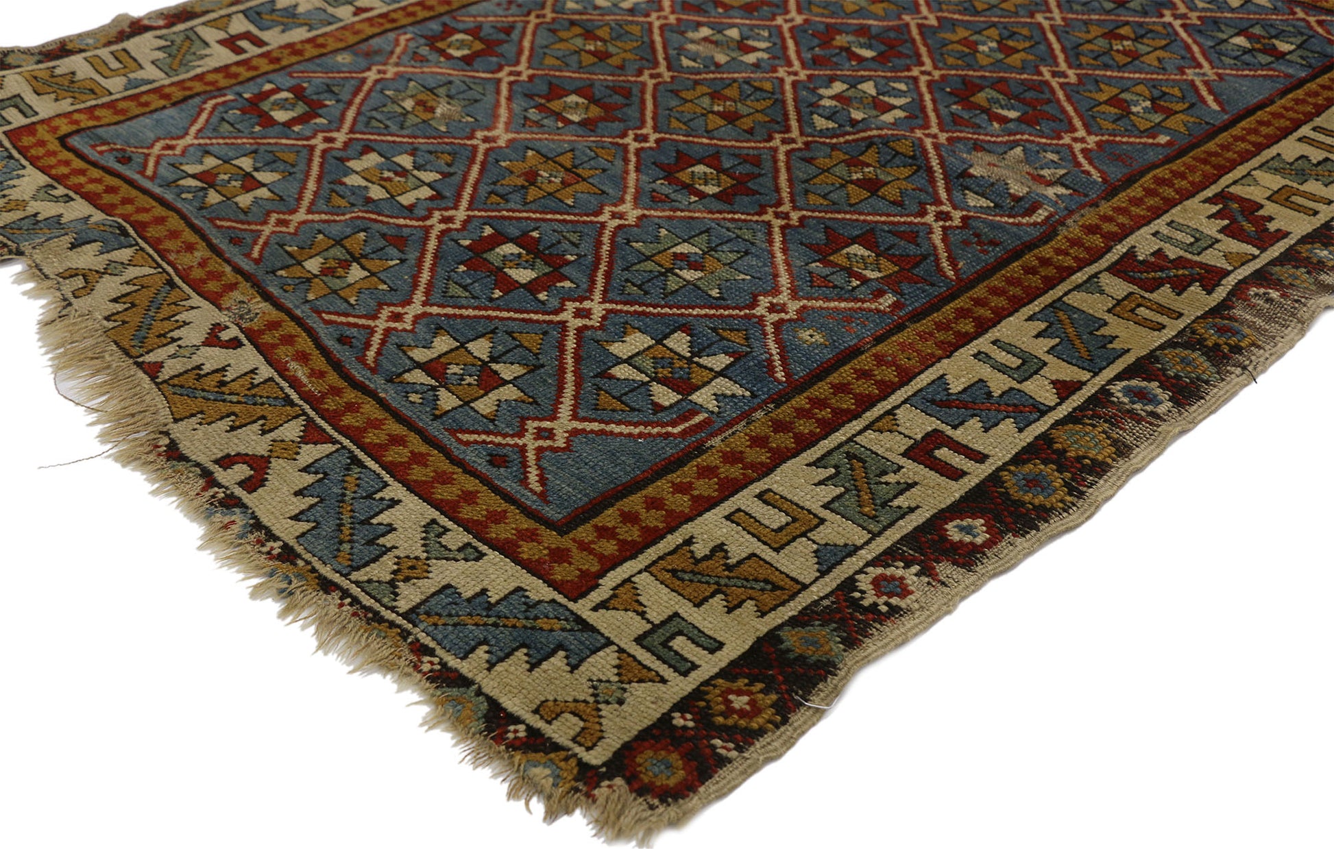 3 x 4 Antique Caucasian Shirvan Rug 77146