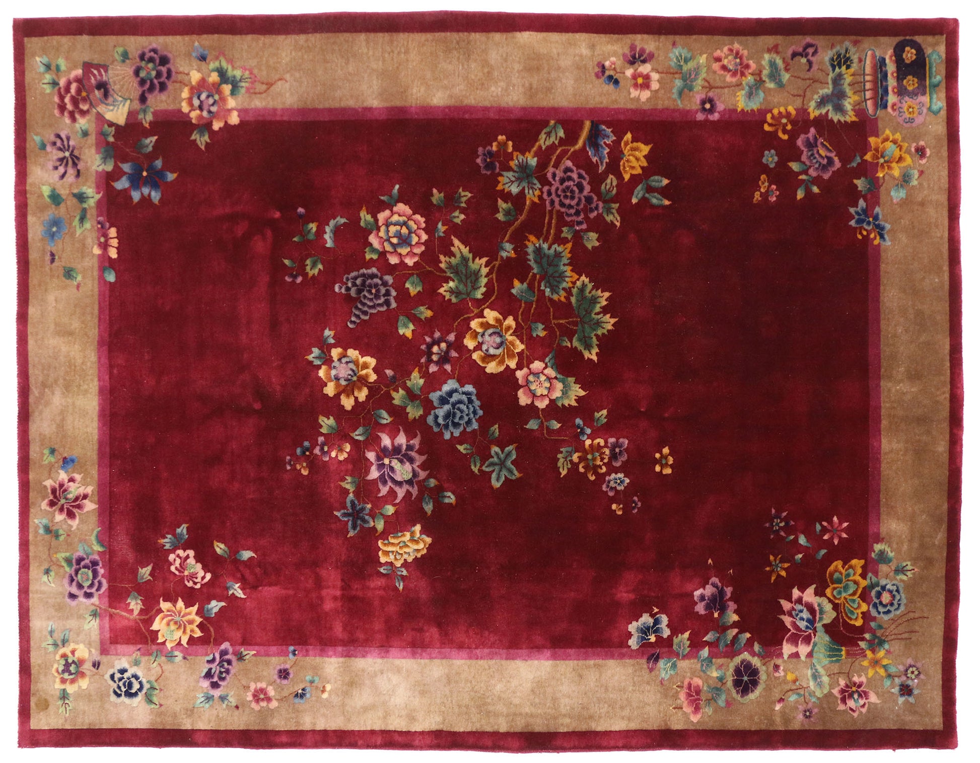 9 x 11 Antique Art Deco Rug 77147