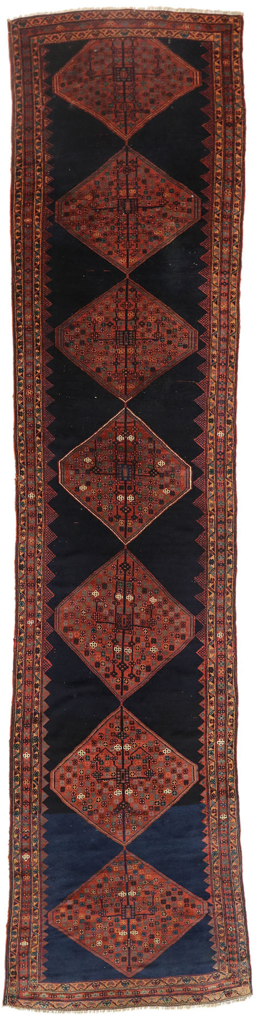 4 x 16 Antique Persian Kurdish Rug 77151