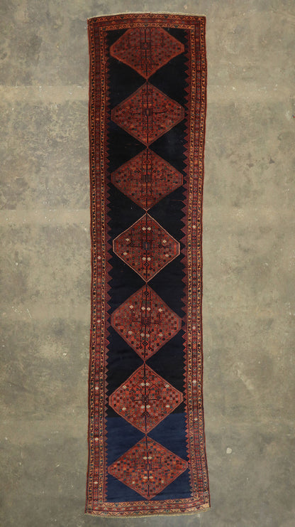4 x 16 Antique Persian Kurdish Rug 77151