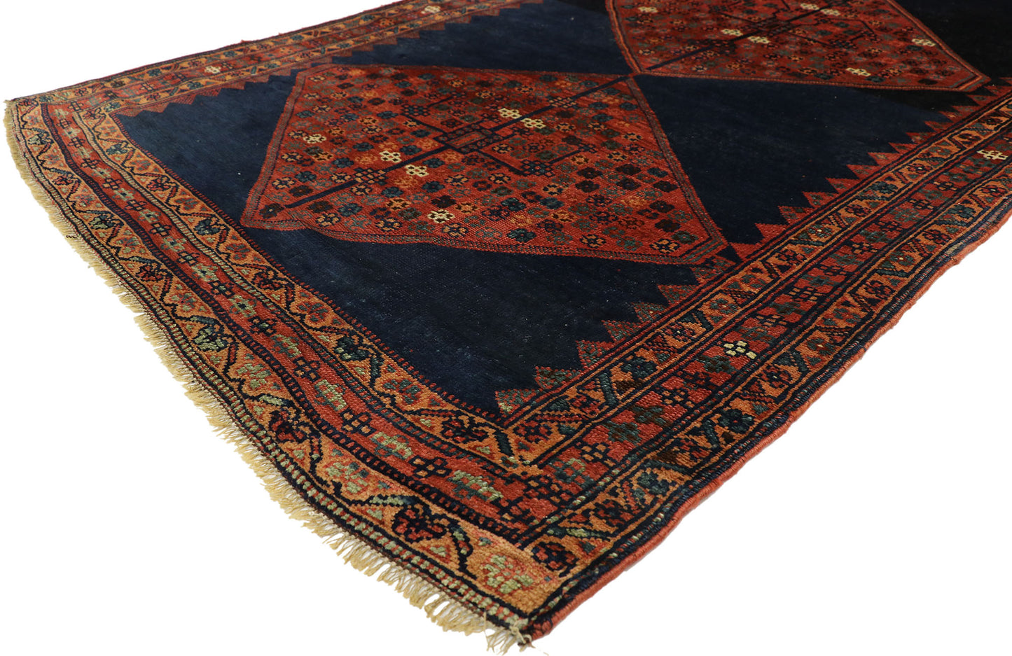 4 x 16 Antique Persian Kurdish Rug 77151