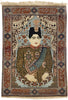 2 x 3 Antique Persian Mohtasham Kashan Pictorial Rug 77162