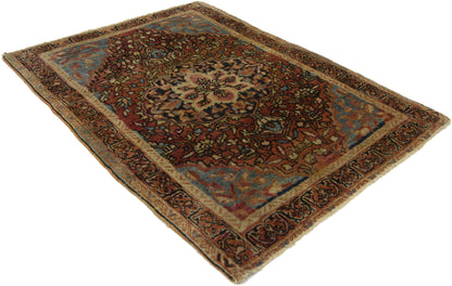 2 x 2 Antique Persian Sarouk Farahan Rug 77163