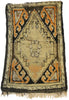 1 x 2 Antique Turkish Oushak Rug 77166