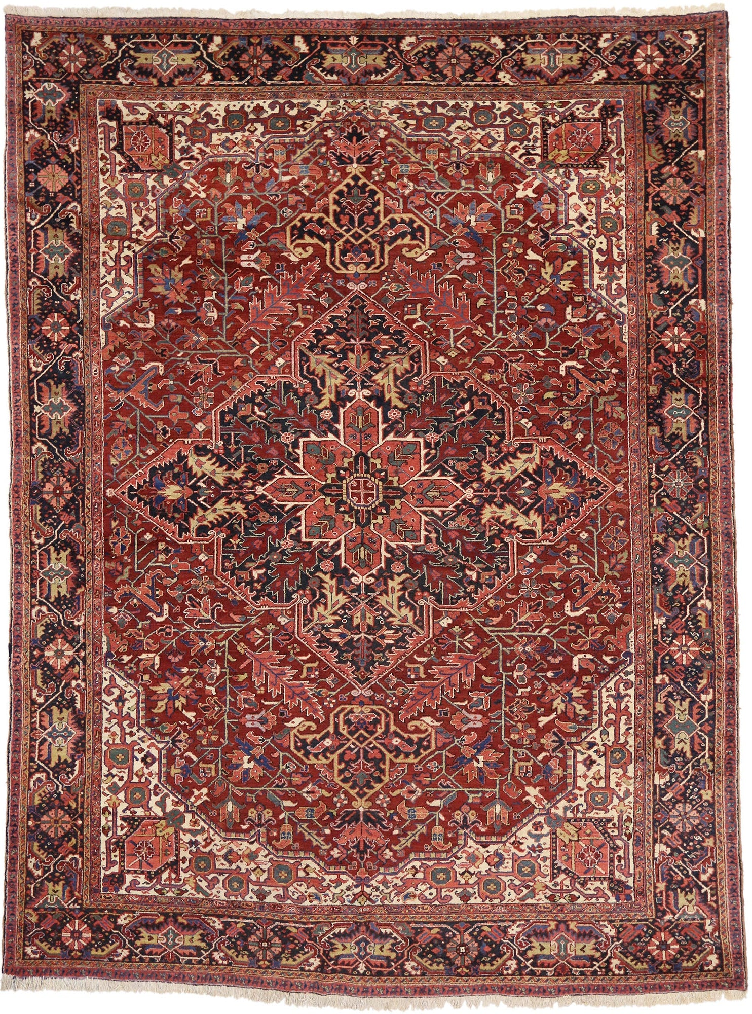12 x 16 Antique Heriz Rug 77174