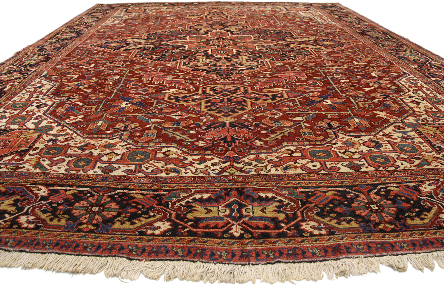 12 x 16 Antique Heriz Rug 77174