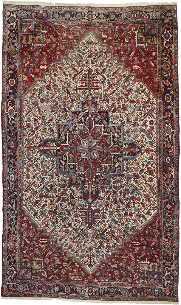 11 x 19 Antique Persian Heriz Rug 77175
