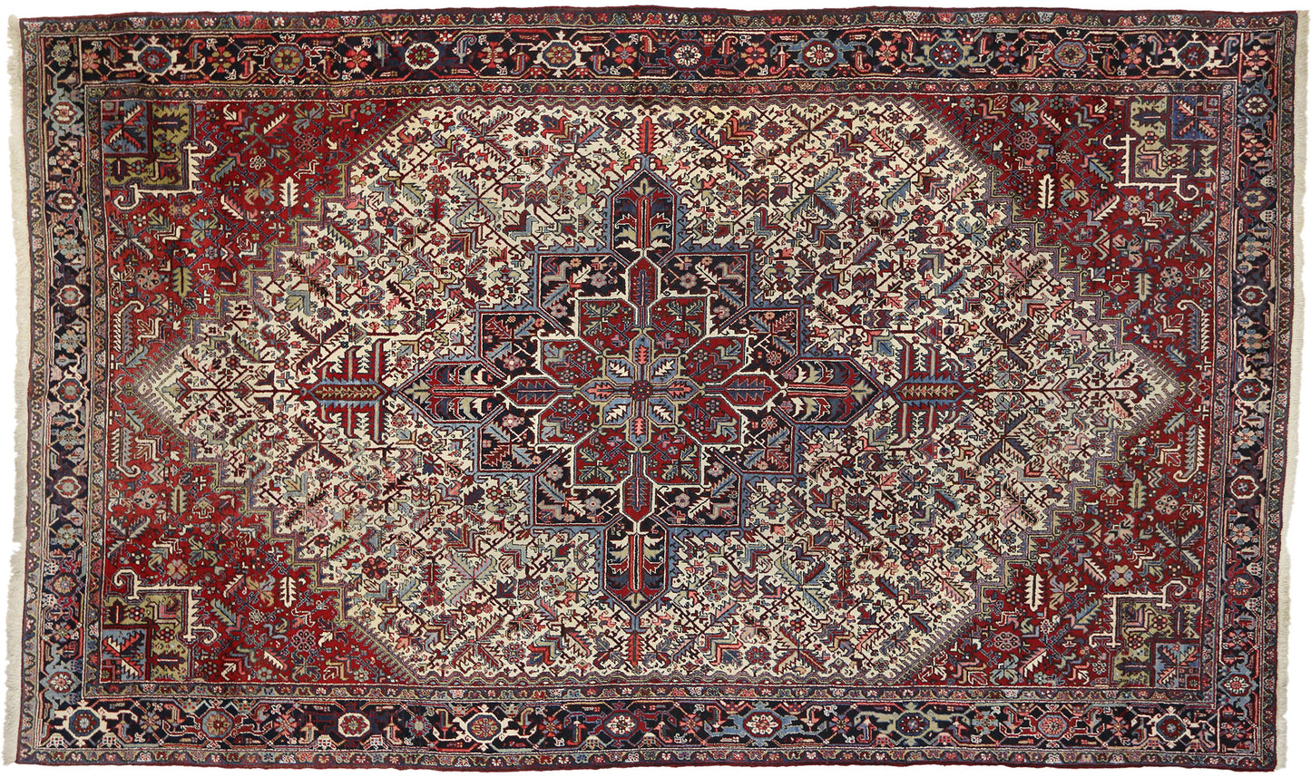 11 x 19 Antique Persian Heriz Rug 77175
