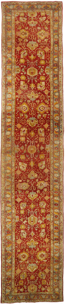 7 x 32 Antique Turkish Oushak Rug 77155