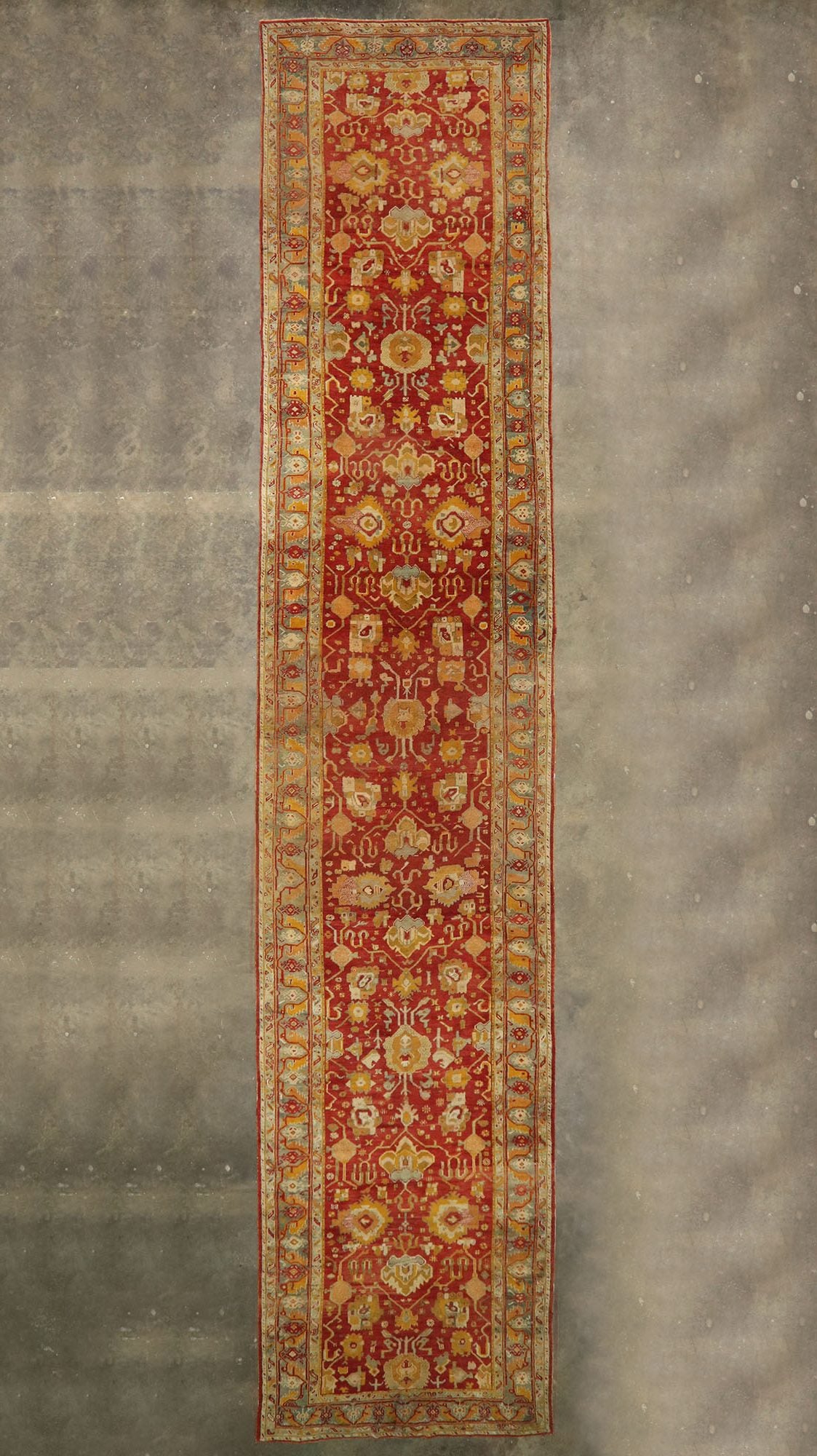 7 x 32 Antique Turkish Oushak Rug 77155