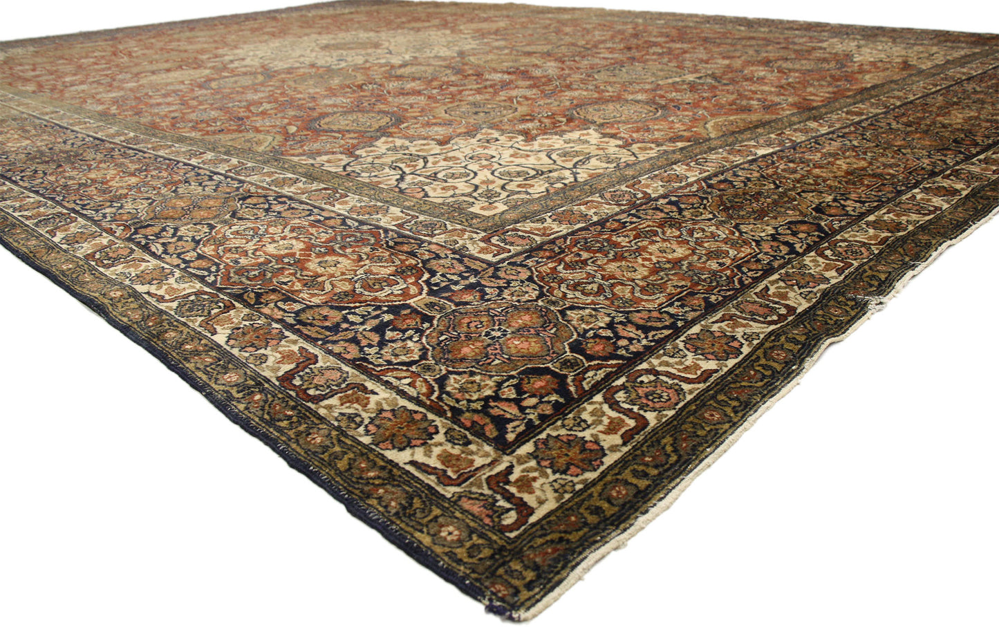 15 x 22 Antique Persian Tabriz Rug 77178