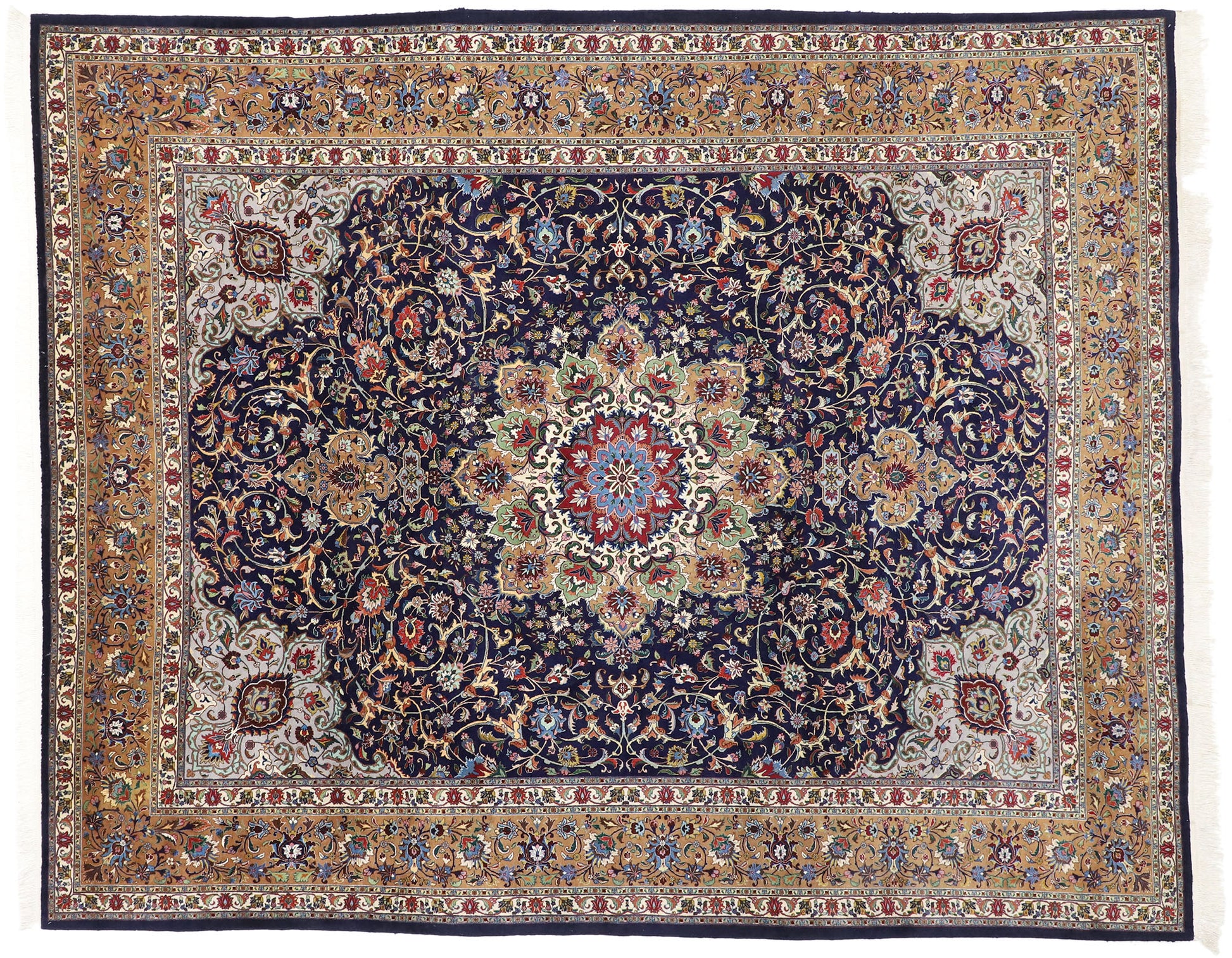 10 x 12 Vintage Persian Tabriz Rug 77188