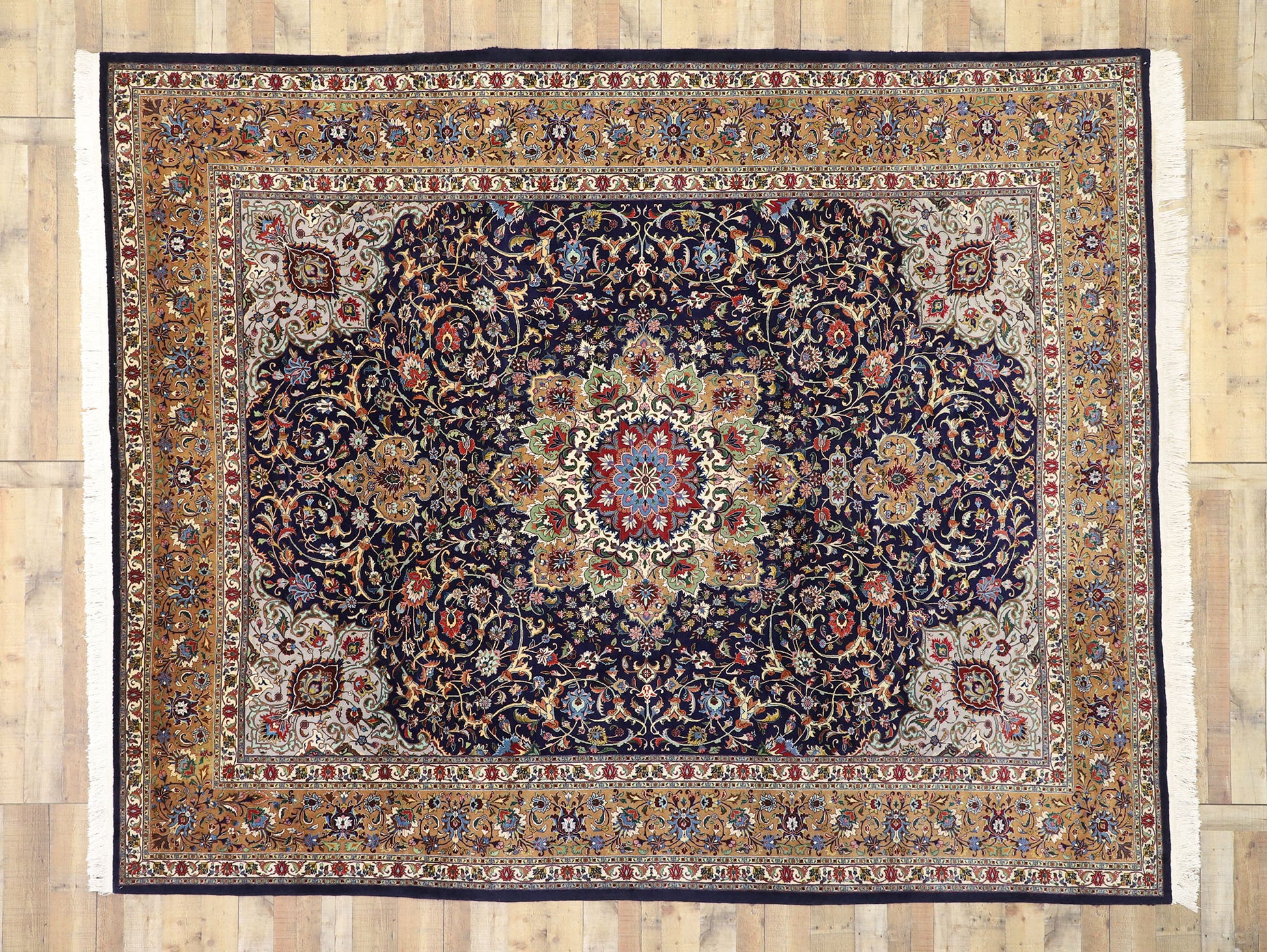 10 x 12 Vintage Persian Tabriz Rug 77188