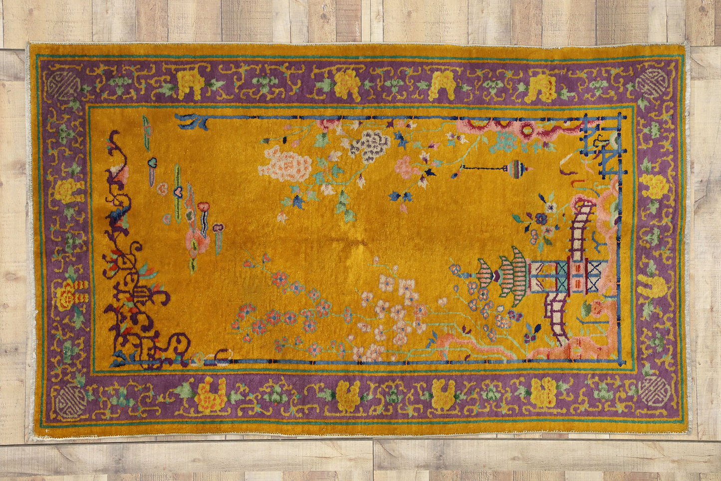 4 x 7 Antique Art Deco Rug 77192
