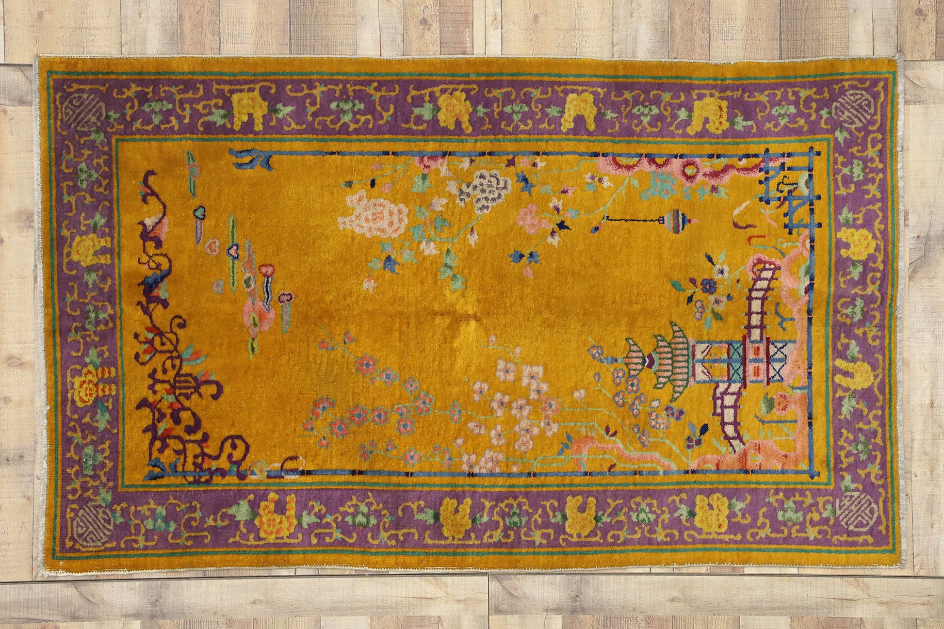 4 x 7 Antique Art Deco Rug 77192