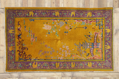 4 x 7 Antique Art Deco Rug 77192