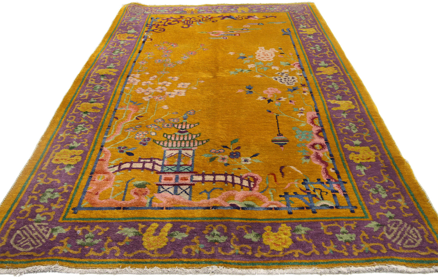 4 x 7 Antique Art Deco Rug 77192