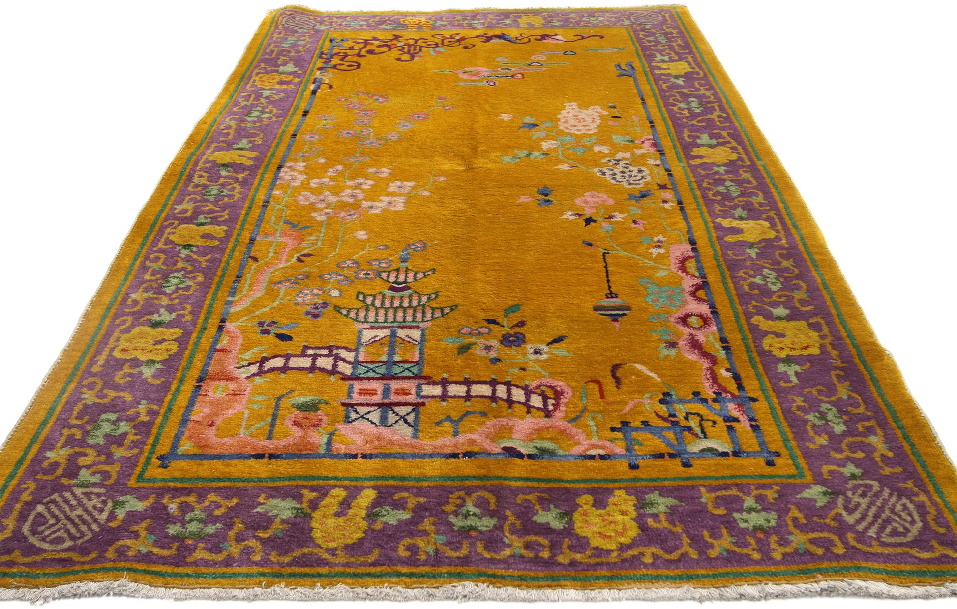 4 x 7 Antique Art Deco Rug 77192