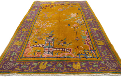 4 x 7 Antique Art Deco Rug 77192