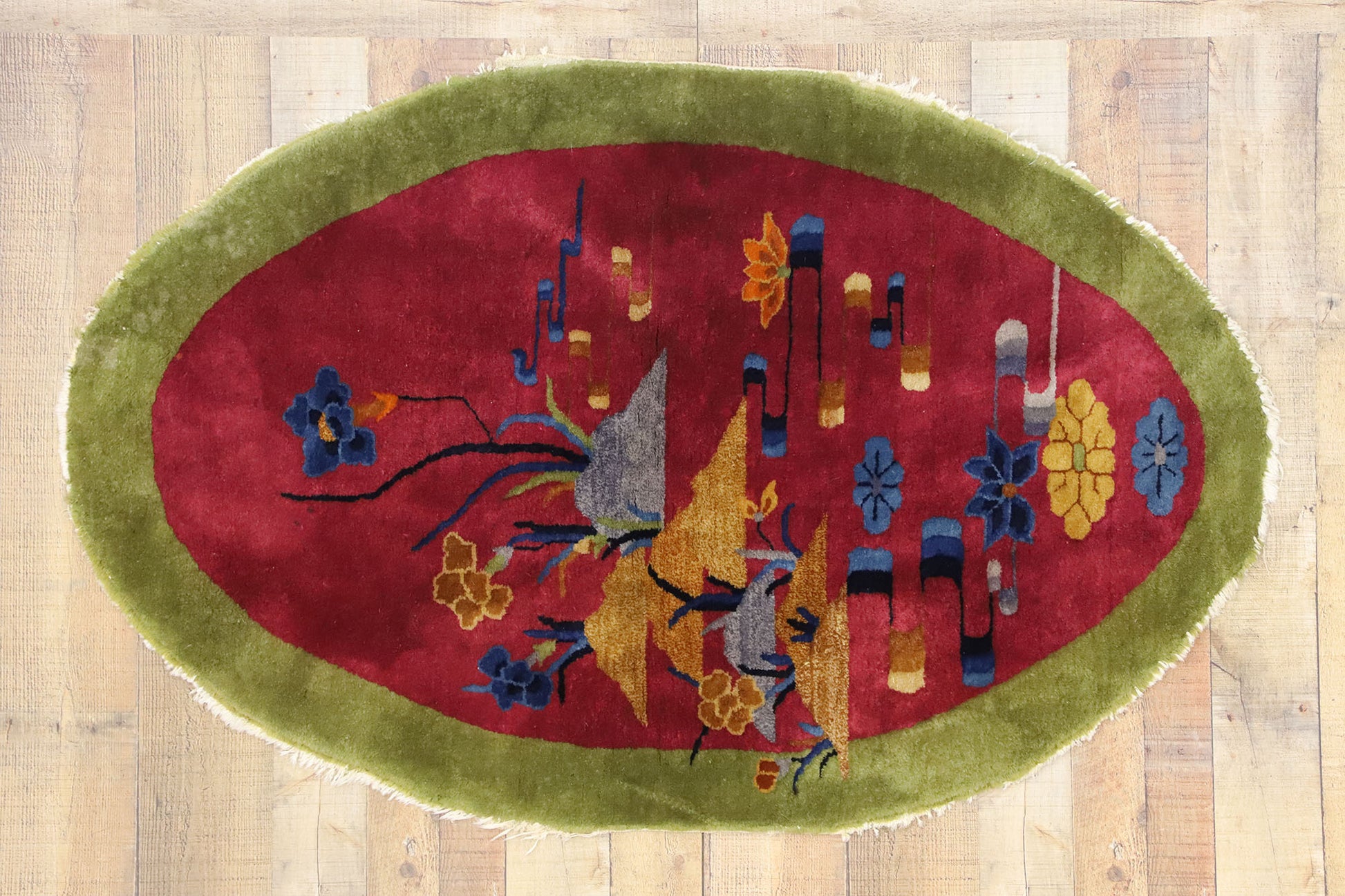 3 x 5 Antique Chinese Art Deco Rug 77195