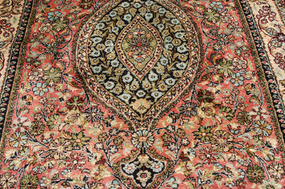 4 x 6 Vintage Persian Silk Qum Rug 77197