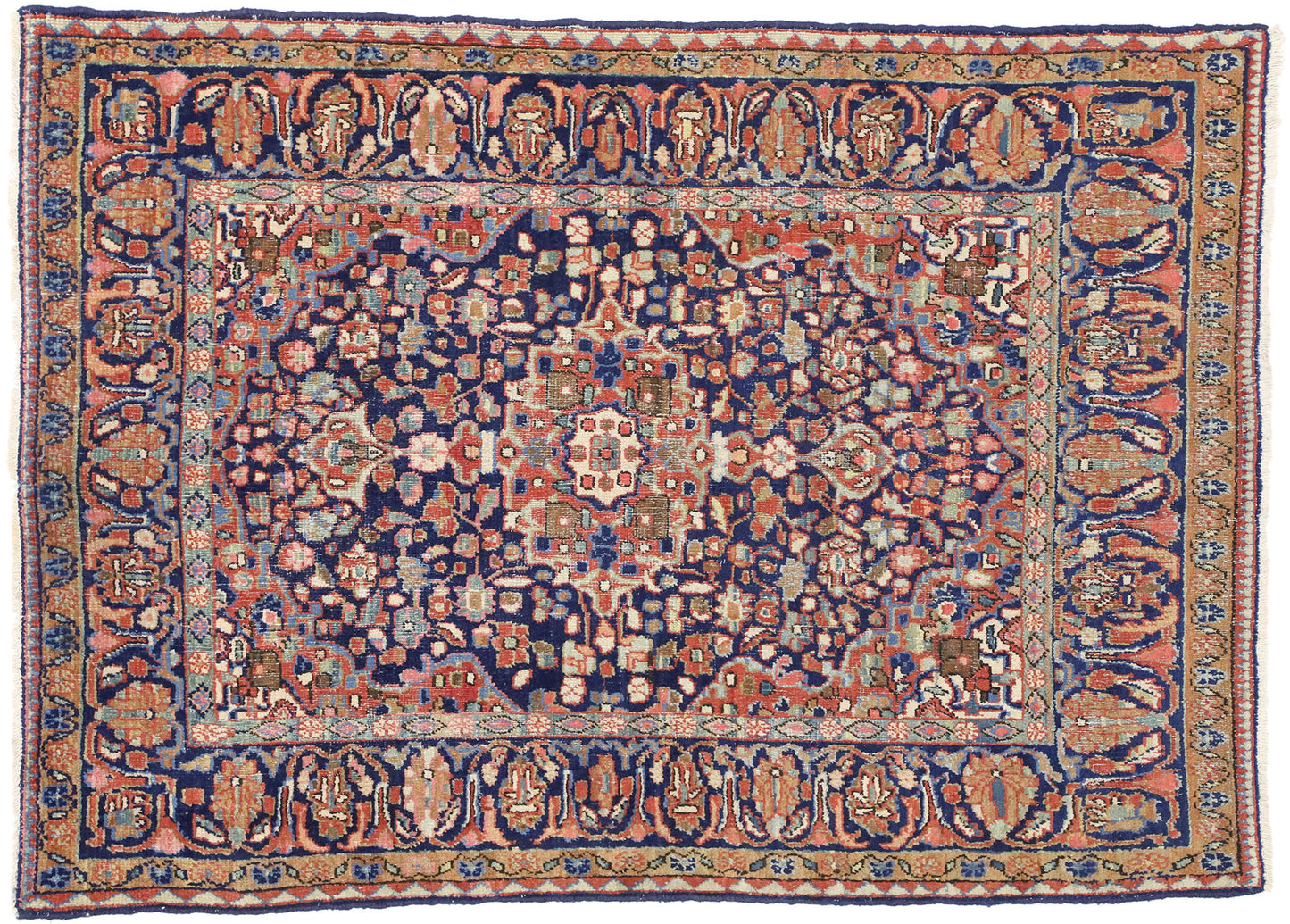 4 x 6 Vintage Persian Mahal Rug 77200