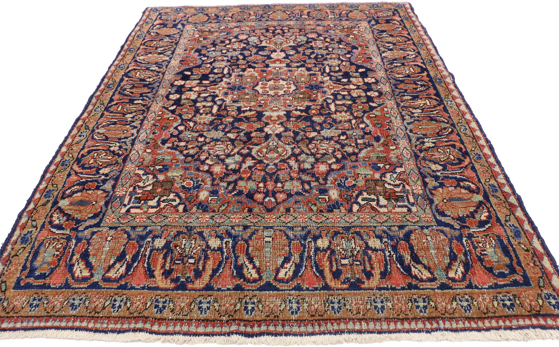 4 x 6 Vintage Persian Mahal Rug 77200