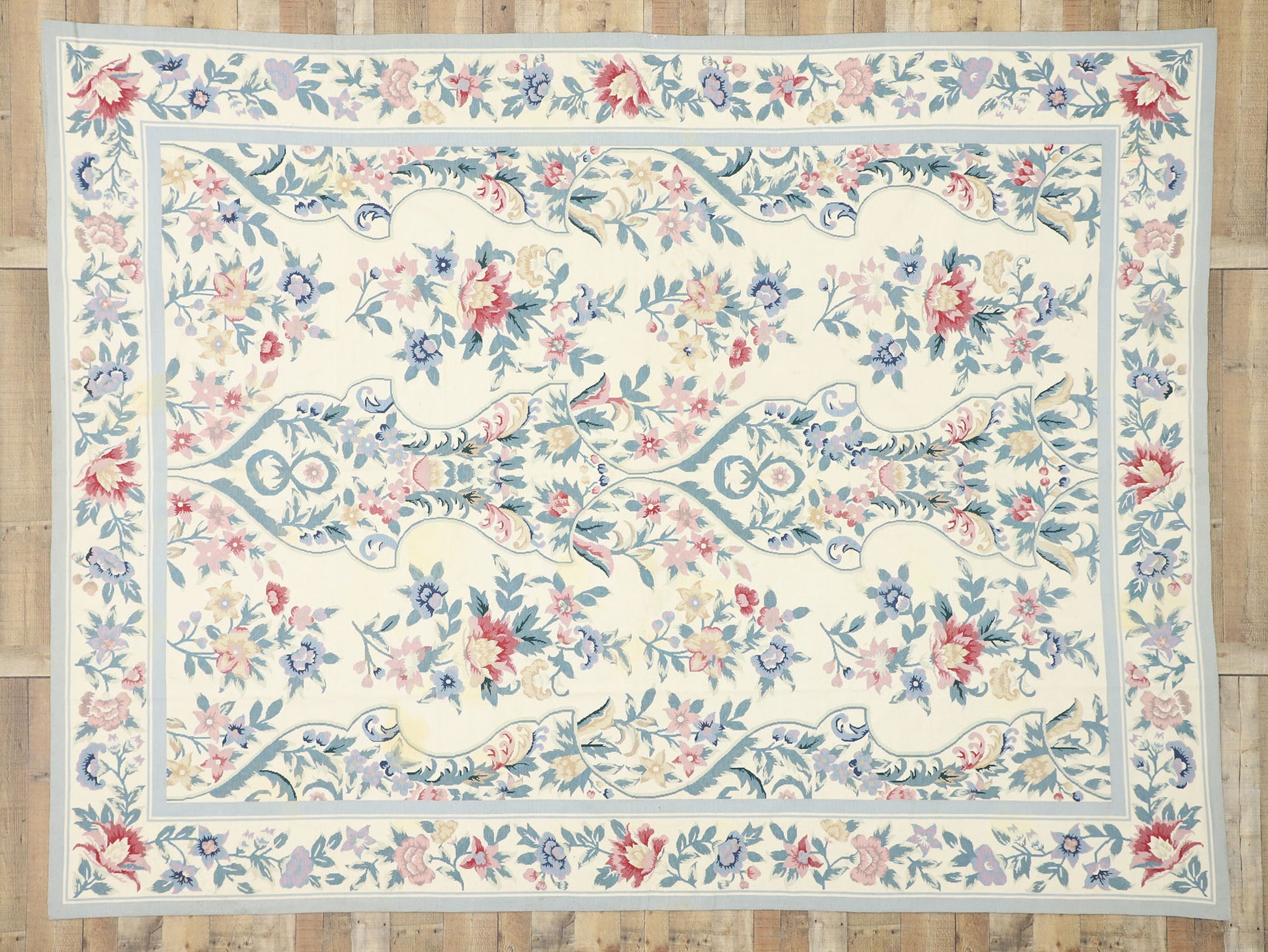 9 x 11 Vintage Needlepoint Rug 77204