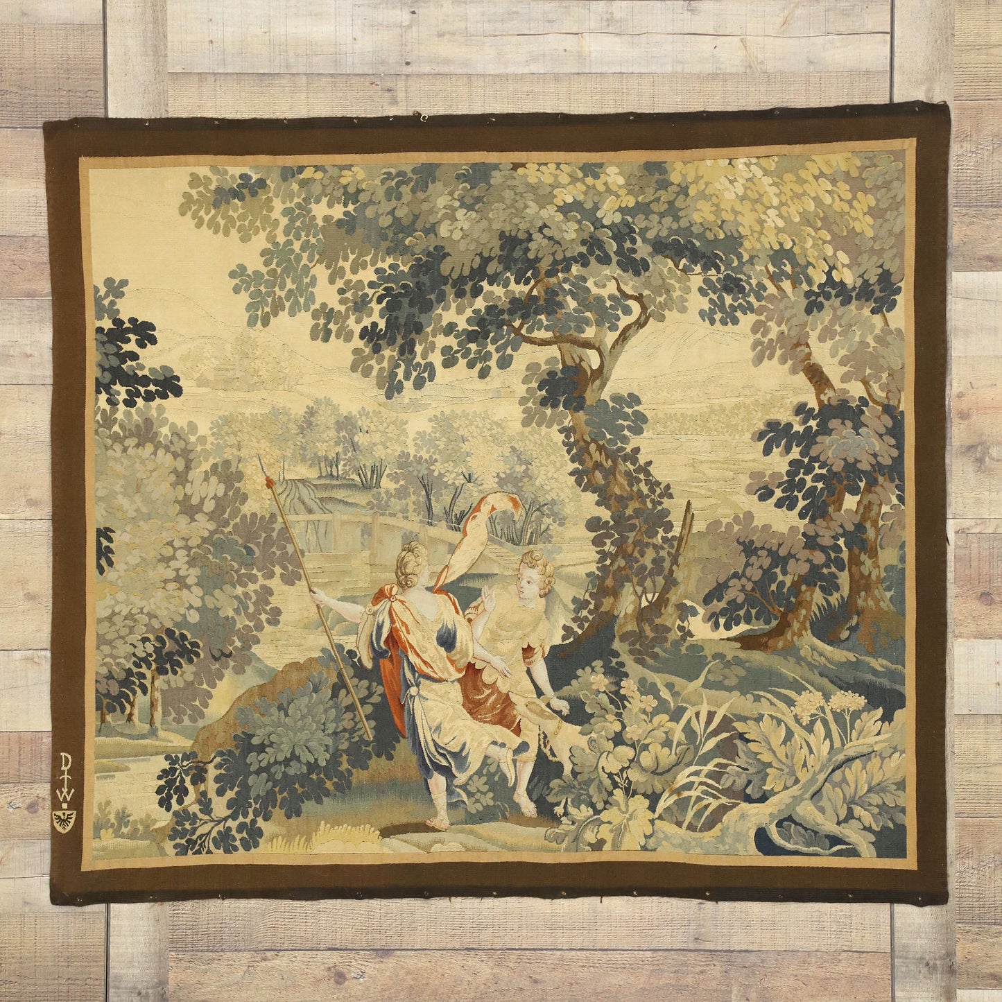 4 x 5 Antique Flemish Mythological Tapestry 77209