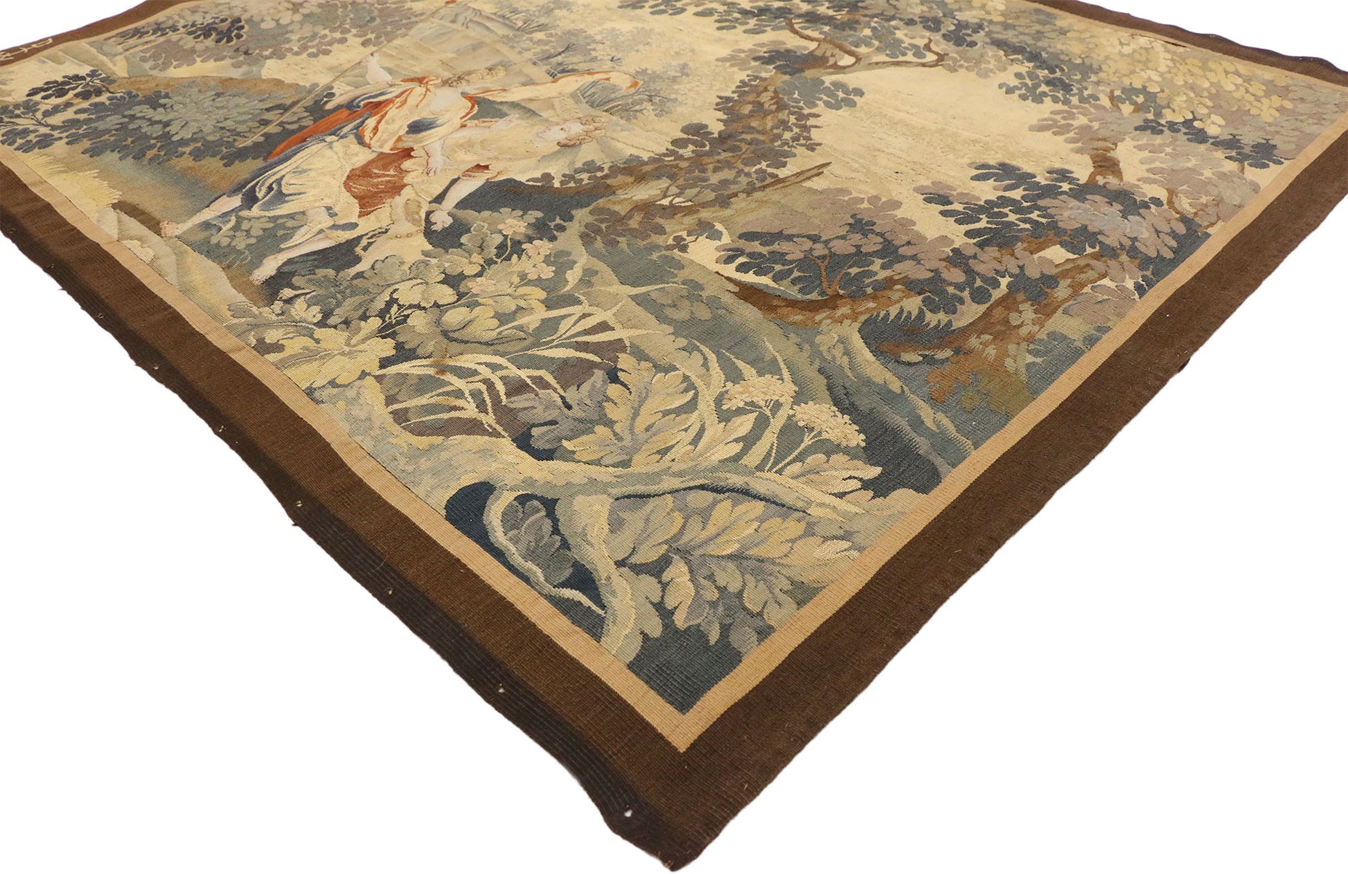 4 x 5 Antique Flemish Mythological Tapestry 77209