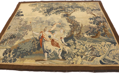 4 x 5 Antique Flemish Mythological Tapestry 77209