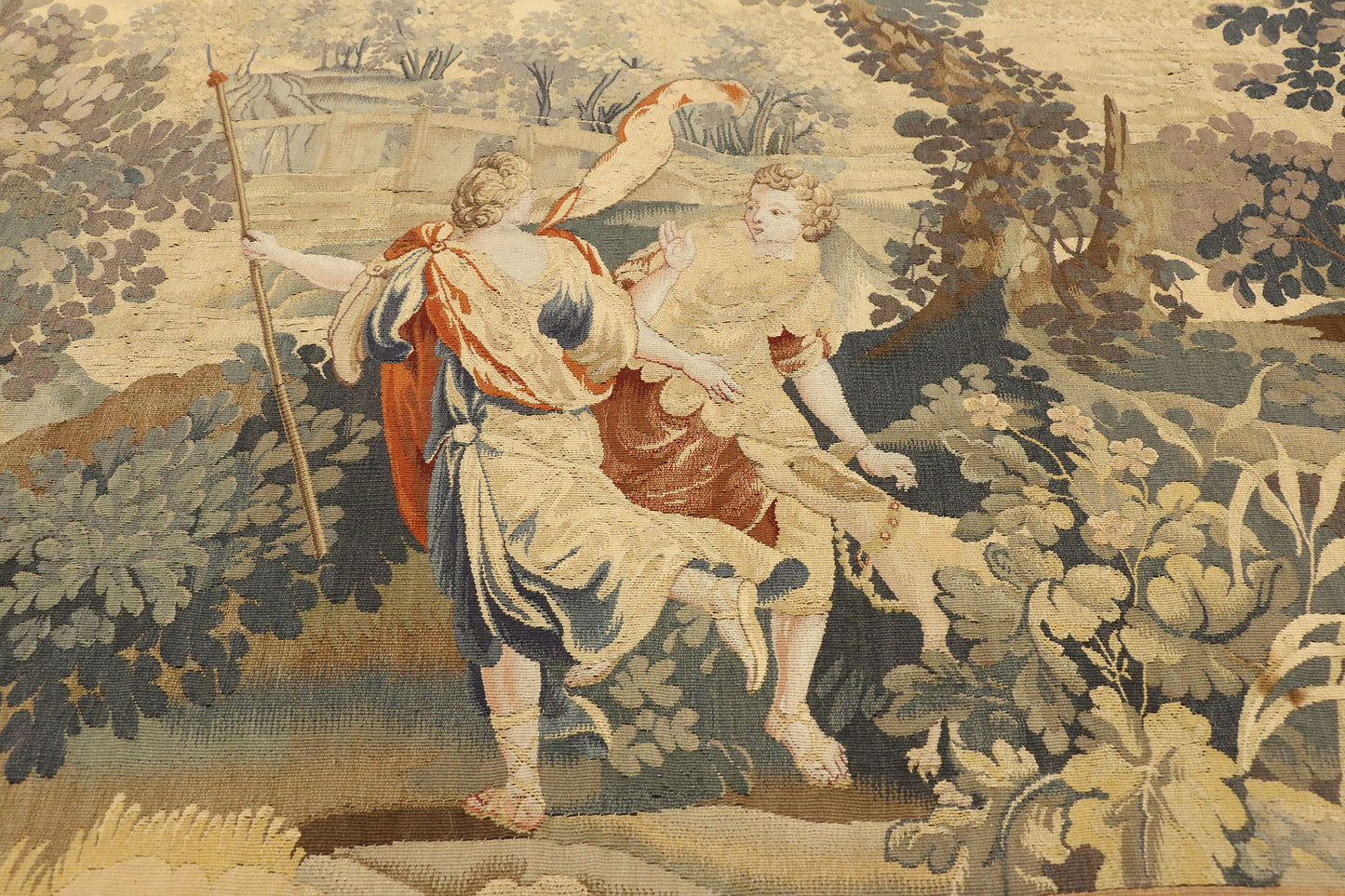 4 x 5 Antique Flemish Mythological Tapestry 77209