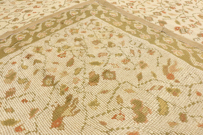 8 x 11 Antique Portuguese Needlepoint Arraiolos Rug 77210