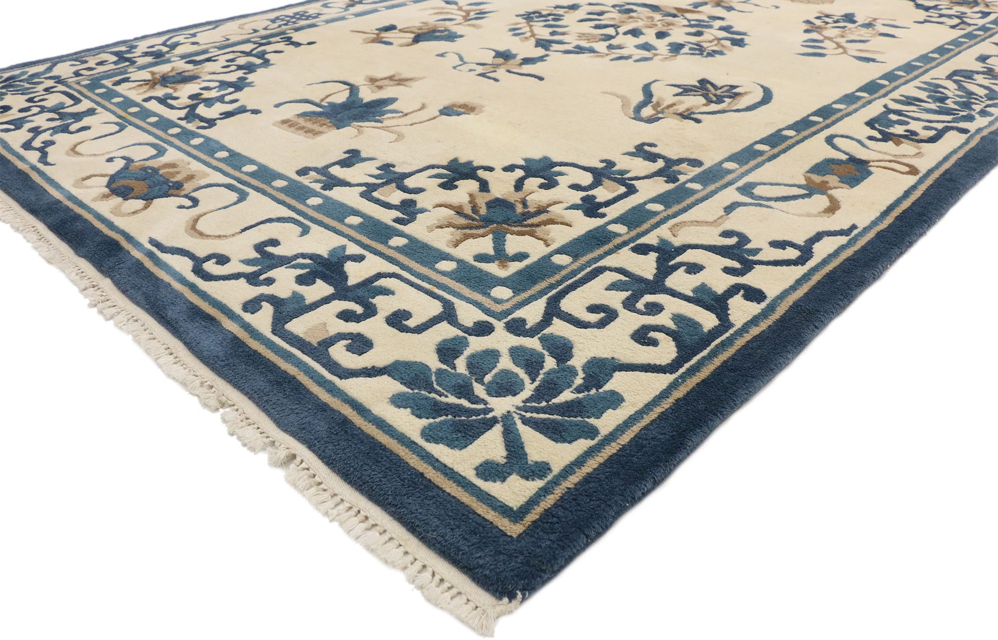6 x 9 Vintage Chinese Peking Indian Rug 77211