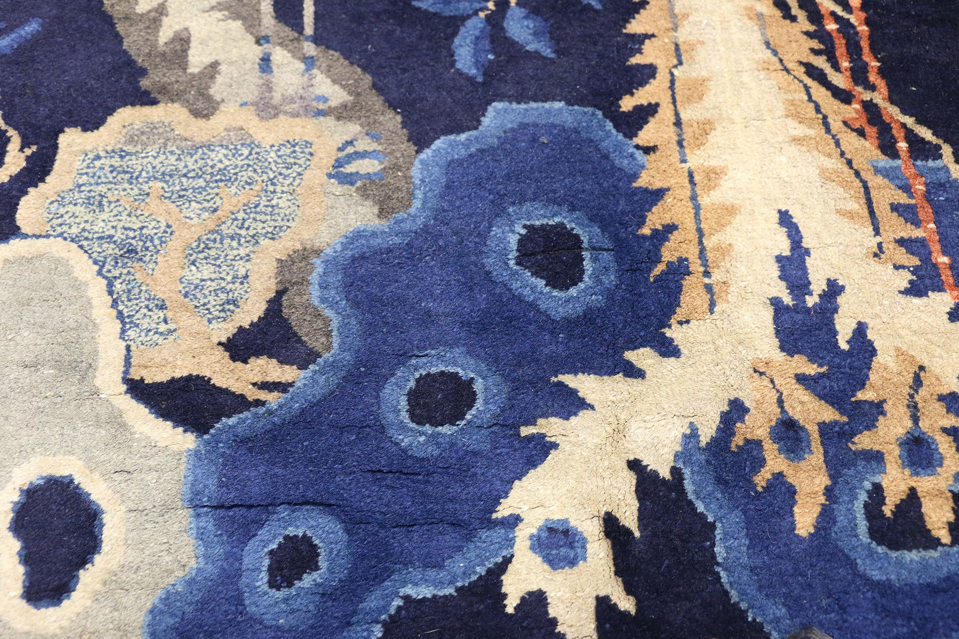 6 x 12 Antique Chinese Pictorial Baotou Rug 77215
