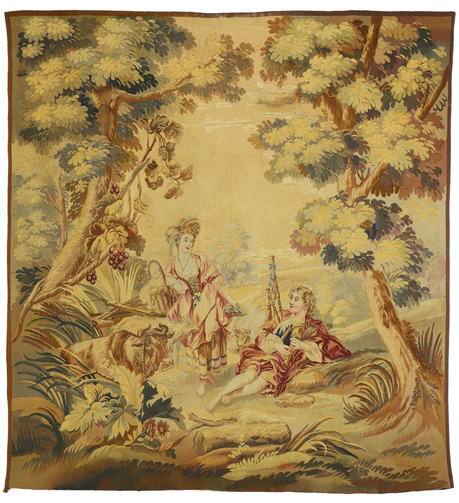 6 x 7 Antique French Tapestry 77221