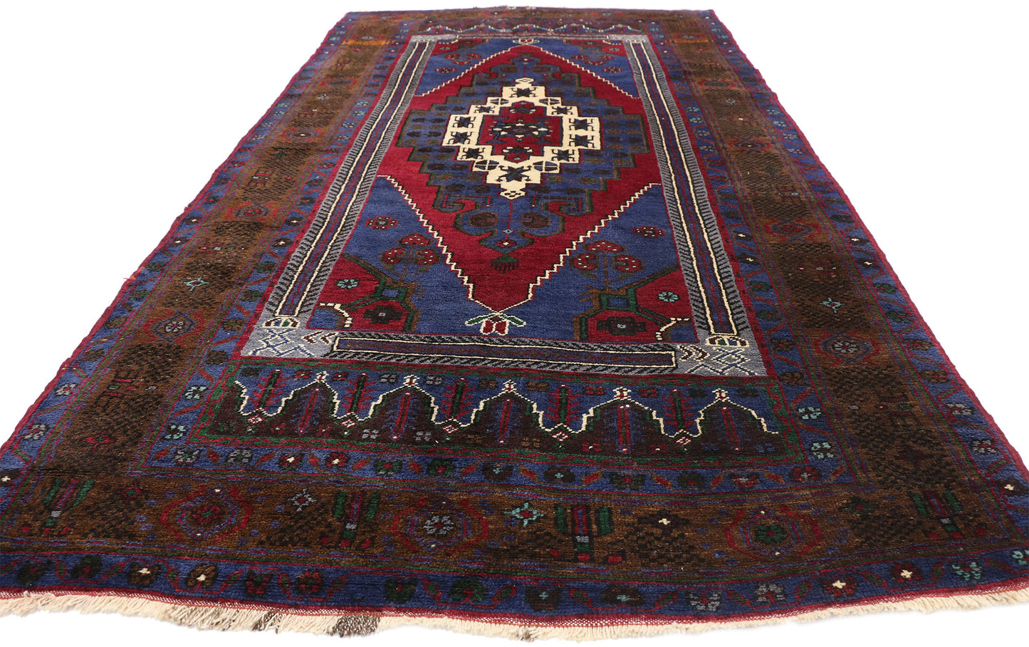 5 x 10 Vintage Turkish Oushak Rug 77226