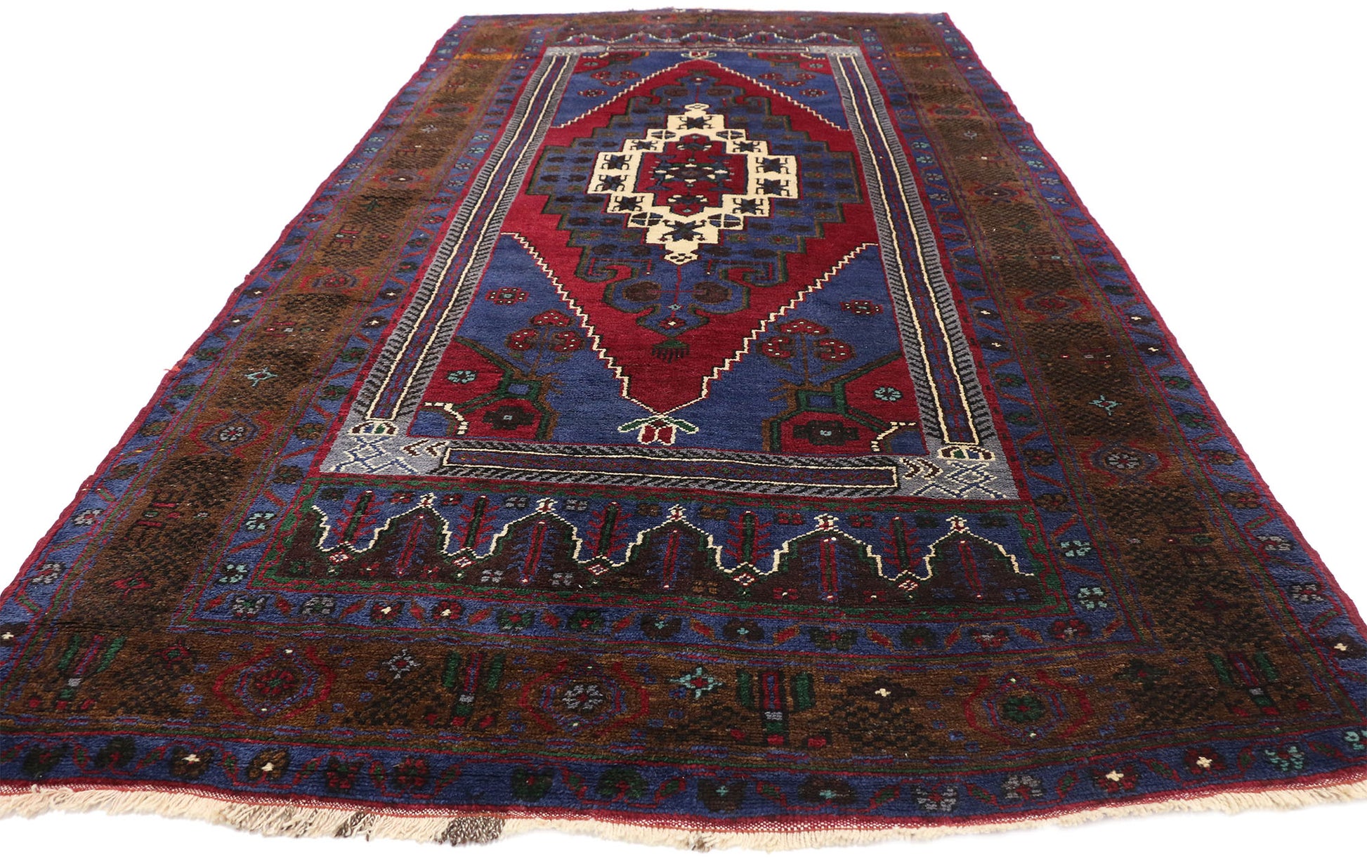 5 x 10 Vintage Turkish Oushak Rug 77226