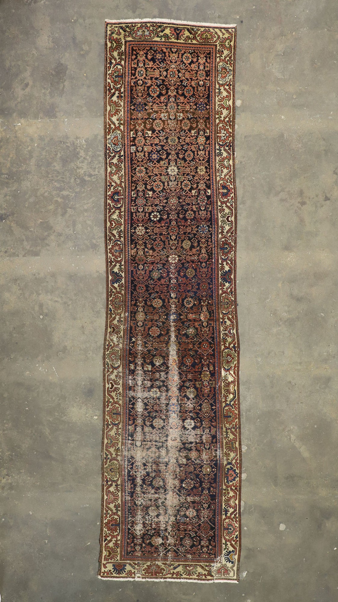 4 x 16 Antique Hamadan Rug 77227