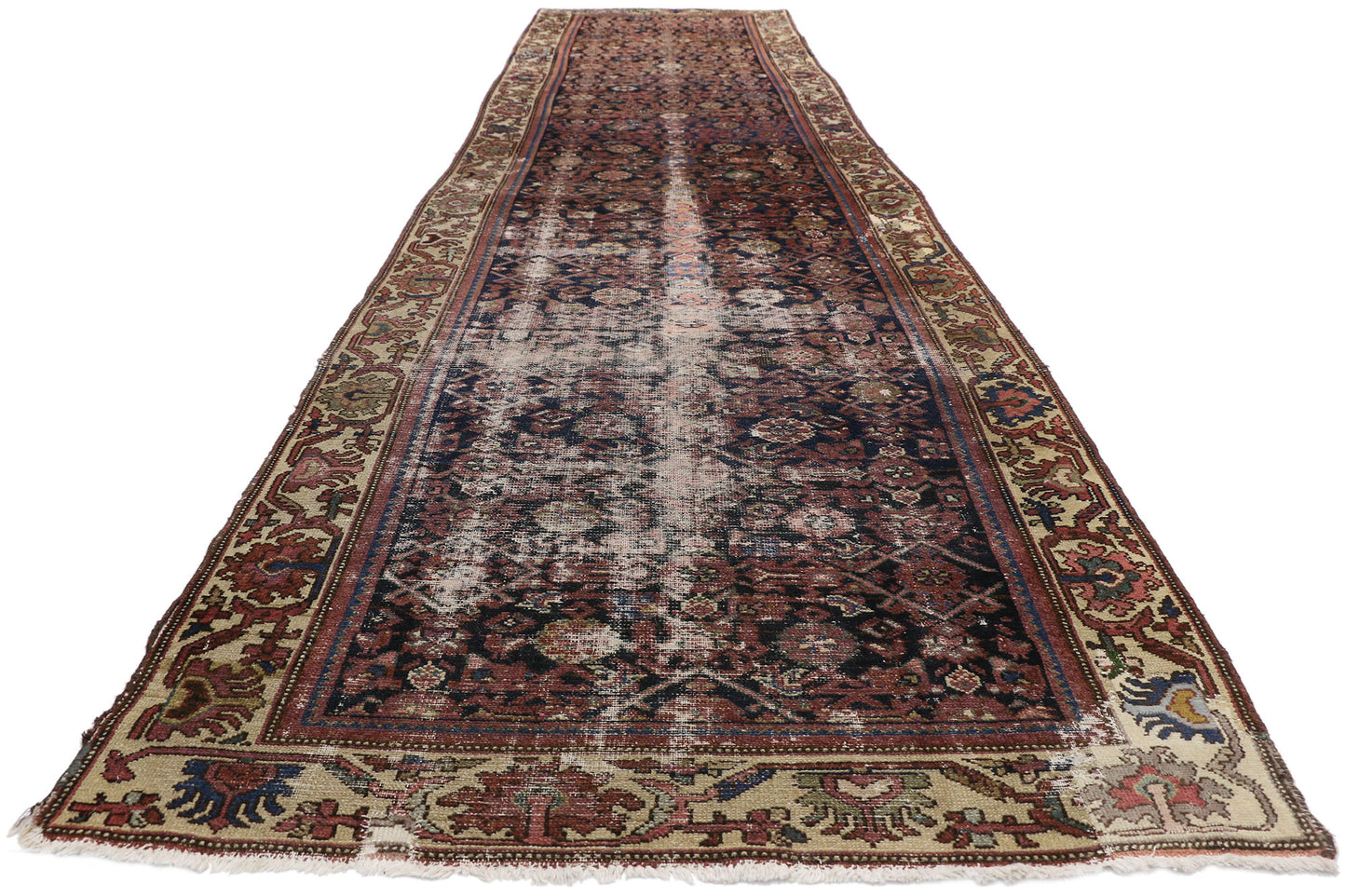 4 x 16 Antique Hamadan Rug 77227